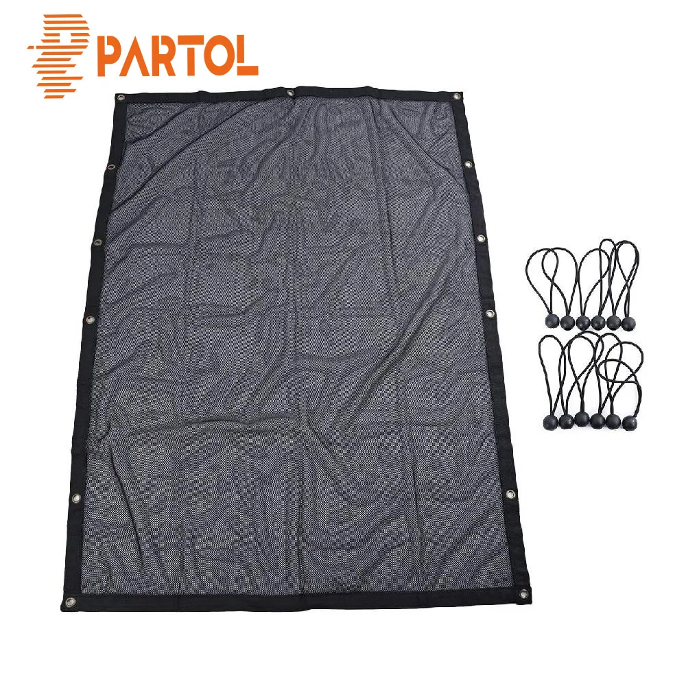 

Partol Black Mesh Sun Shade Full Top Cover UV Protection For Jeep Wrangler TJ 1997-2006