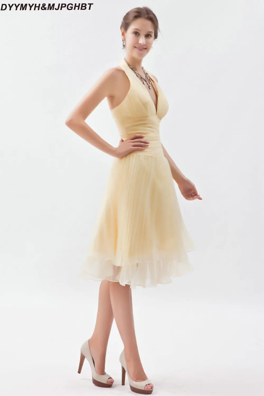Short Yellow Bridesmaid Dresses