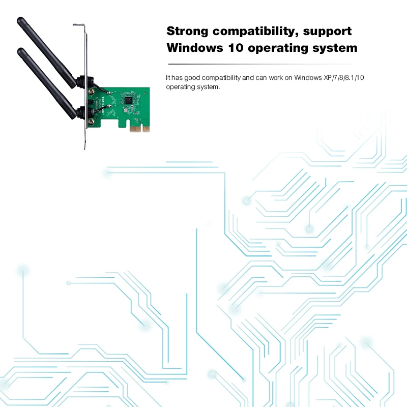 PCI-E Беспроводной адаптер антенны Wi-Fi PCI WiFi 300 Мбит/с сетевой карты для настольных Loptap Windows IEEE 802.11ngb Прямая доставка