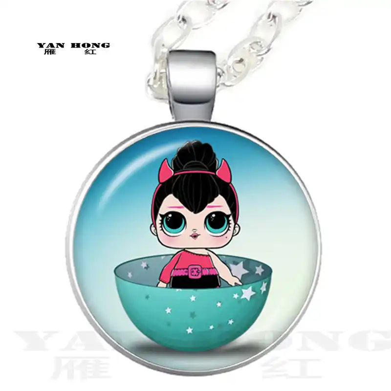 Yanhong Ювелирные изделия кукла стеклянный кулон ожерелье дисплей ручной ребенок сюрприз действия детей день рождения партии