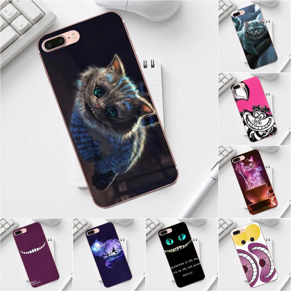 

Qdowpz Smiling Cheshire Cat Alice In Wonderland For iPhone X XS Max XR 4 4S 5 5C SE 6 6S 7 8 Plus Galaxy A3 A5 J1 J3 J5 J7 2017