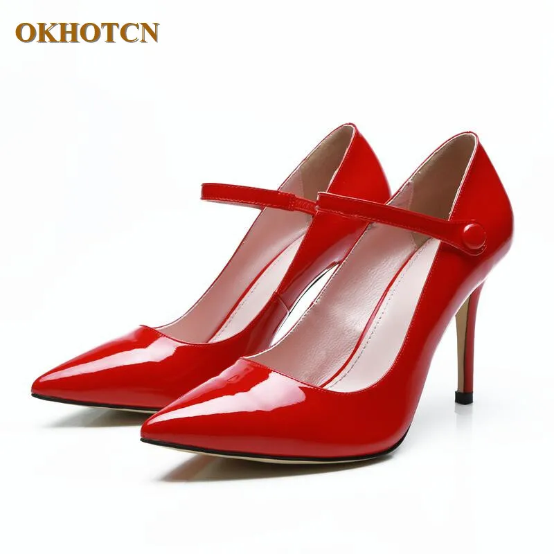 Aliexpress.com : Buy Woman Pumps 2018 New Patent Leather Shining ...