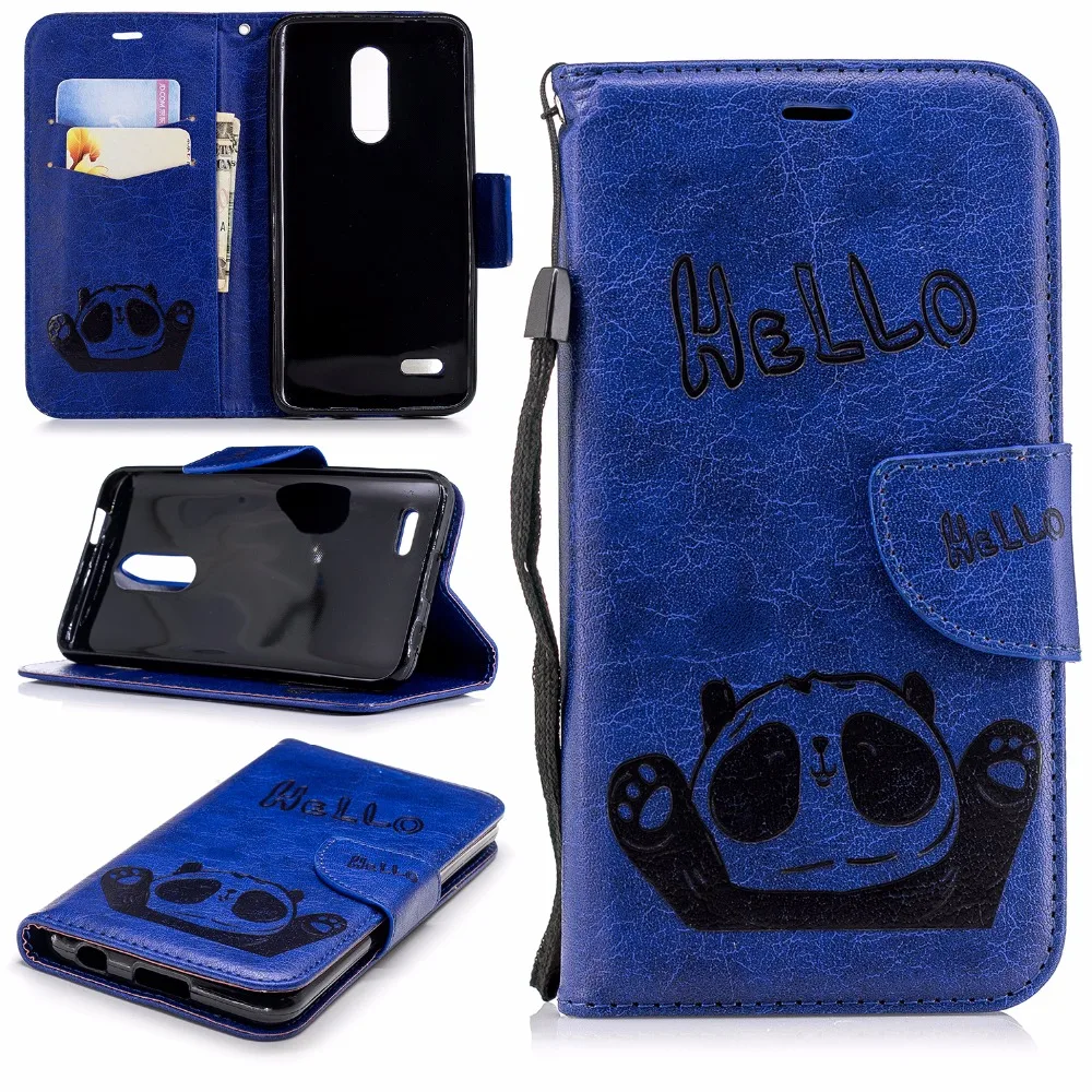

Panda Flip Case For LG K8 Case Cover LG K10 2018 Case Leather Wallet Phone Case For Coque LG K8 2018 Cover Stand with Card slot