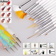 Промо-акция! 20 шт набор дизайна ногтей набор рисунки Дотсом Рисование, полировка инструменты в виде кисточек-ручек Декоративный Лак для ногтей кисть