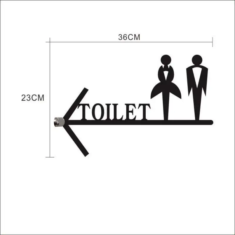 Индивидуальные мужские и женские знак на дверь ванной комнаты WC буквы настенное крепление креативная подвесная вывеска двухсторонняя направляющая панель для унитаза - Цвет: F