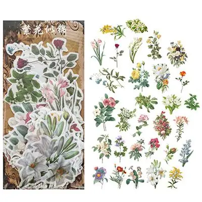 60 шт./лот винтажный автомобильный растительный бабочкой Васи бумажный стикер декоративные наклейки для скрапбукинга DIY стикер escolar - Цвет: E
