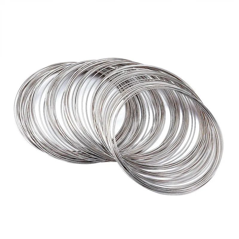 

65mm Platinum Color Steel Memory Wire for Bracelets Necklace making DIY Jewelry Finding about 100 circles/unit F60