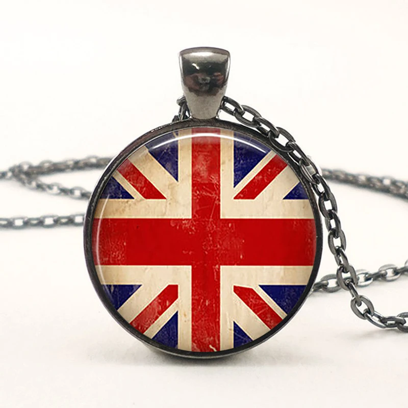 Union Jack Flag Pendant Vintage Fashion Woman Man Jewelry The UK