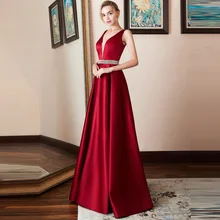 Сексуальное вечернее платье с v-образным вырезом, женское длинное элегантное вечернее платье макси, темно-синее красное платье без рукавов, vestido de festa