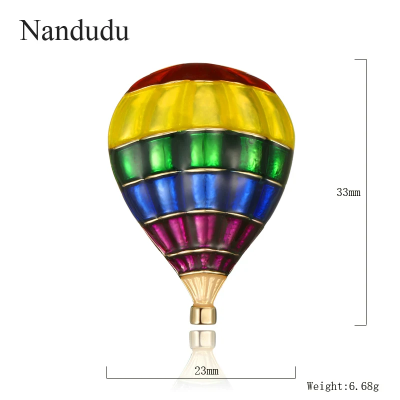 Nandudu Новое поступление Горячая воздушная брошь в форме воздушного шара для женщин девушек леди Радуга Красочные эмалированные броши булавки подарок Лидер продаж X311