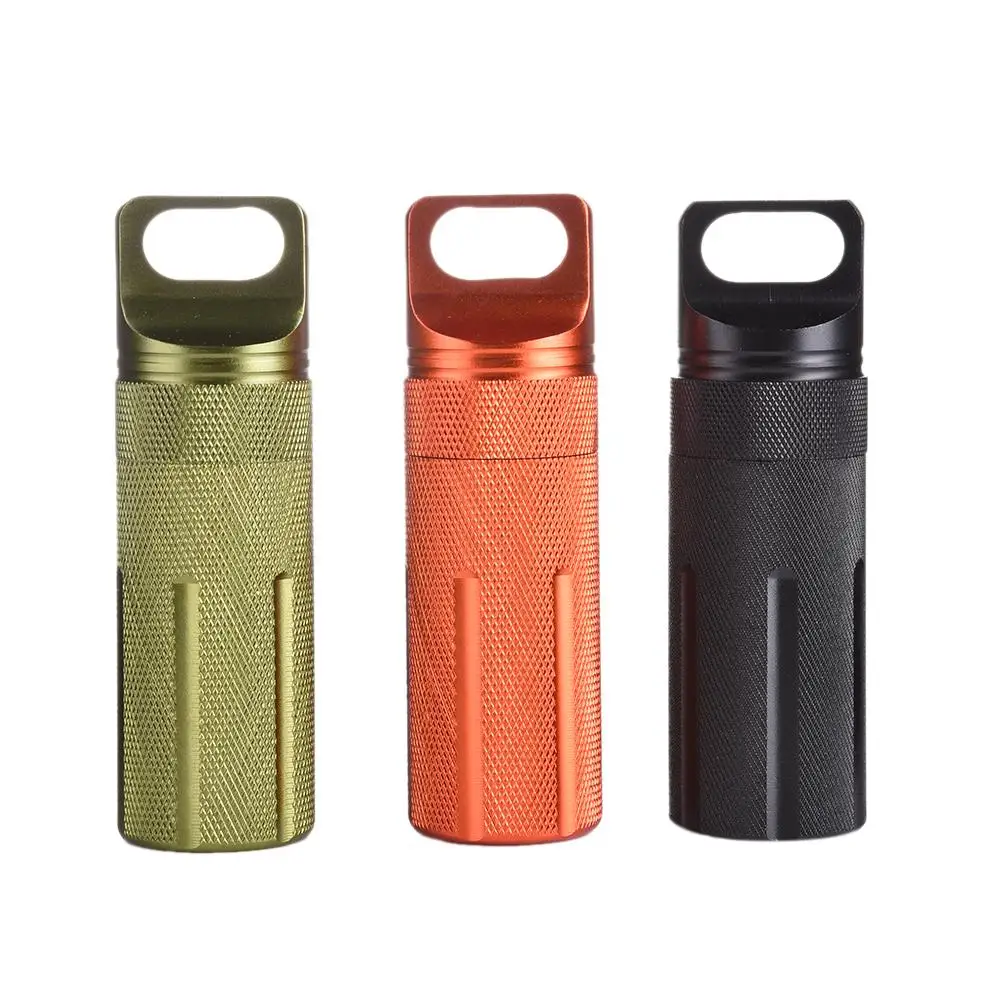 

Cute Mini EDC Survival Equipment Waterproof Box Emergency Medicine Bottles Tool First Aid Container Storage