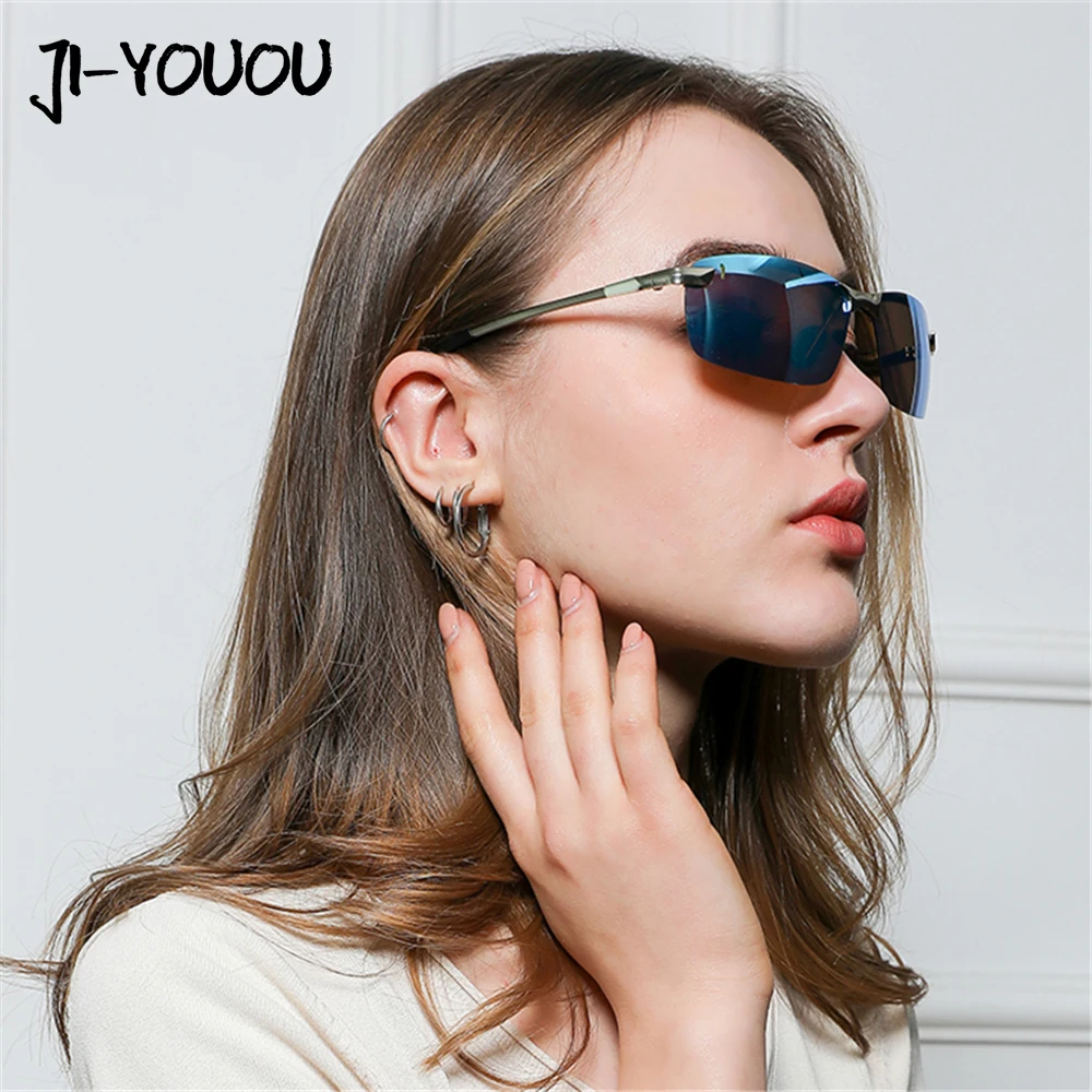 

JIYOUOU 2018 New HD brand Men's polarized sunglasses day night vision goggles metal personality driver driving mirror glasses