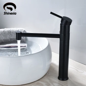 

Oil Rubbed Bronze Solid Brass 360 Degree Rotating Bathroom Faucet Single Handle Hot and Cold Water Mixer Tap