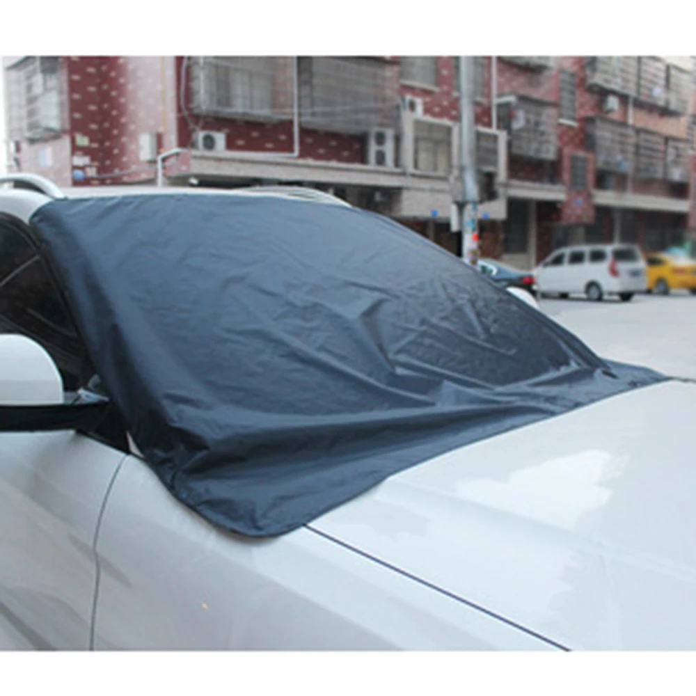 Car Magnet Windshield Cover Snow Cover Sunshade Ice Snow Frost Protector Windshield Silver Black Cover