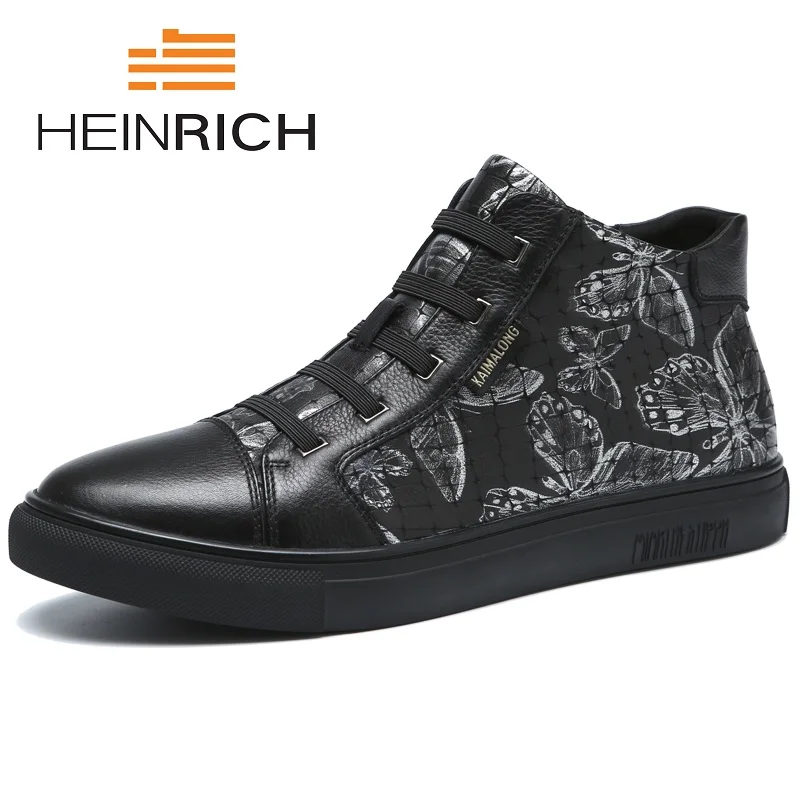 

HEINRICH Brand Men Casual Shoes Breathable Lace-Up Sneakers Men Spring Autumn Lightweight Comfortable Personality Shoes Men