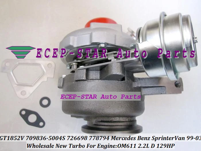 GT1852V 709836-5004S 709836-000431 709836 726698 778794 Turbocharger For Mercedes benz Sprinter Van 1999-2003 OM611 2.2L 141HP (3)