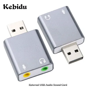 

Kebidu 10PCS External USB Sound Card USB To Jack 3.5mm Headphone Adapter Audio Mic Sound Card For WinXP/7/8/10 OS Headsets