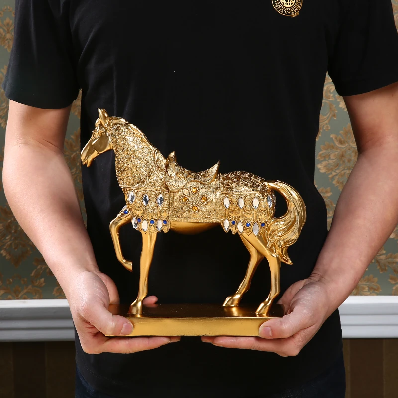 28cm LARGE 2020 business office efficacious FENG SHUI Talisman Protection  Money Drawing GOLD HORSE ART Sculpture statue|money gold|money  talismanmoney feng shui - AliExpress