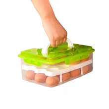 1 шт. 24 Сетки яйцо коробка для хранения яиц удобные коробки для хранения для дома Кухонные гаджеты элементы двухслойный прочный KC1543