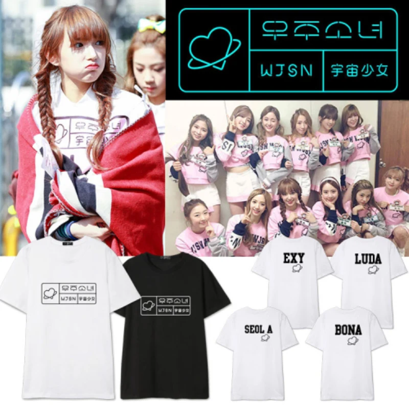 

Mainlead Kpop WJSN T-shirt Cosmic Girls Unisex Tee Tops BONA DAWON Cotton