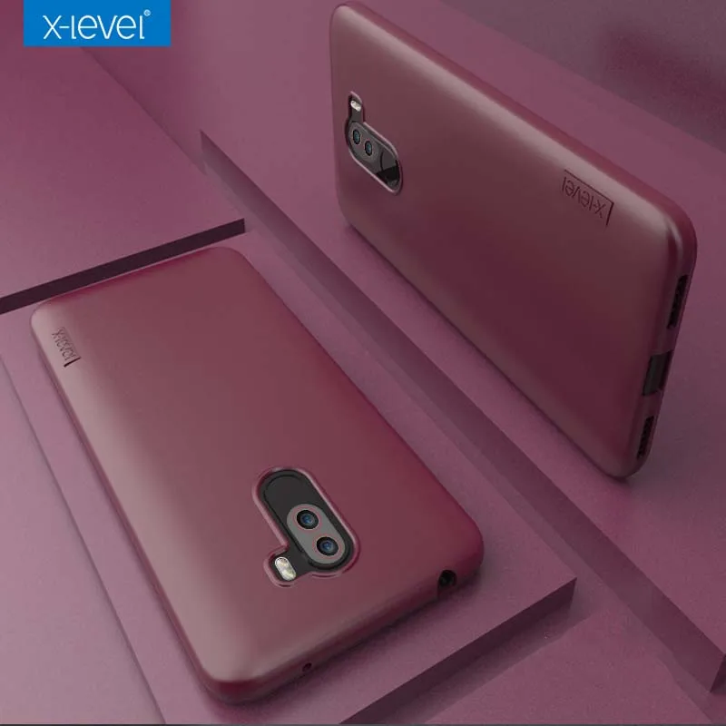 

For Xiaomi POCOPHONE F1 Case, X-Level Slim Soft TPU Shockproof Matte Back Cover Case For Pocophone F1 Poco F1 Case capa fundas