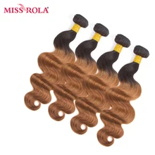 Miss Rola font b Hair b font Pre colored Ombre Brazilian Body Wave Non remy font