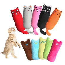 Colorful Soft Plush Interactive Fancy Pets Teeth Grinding Catnip Toys Claws Thumb Bite Cat mint For Cats Cat Supply