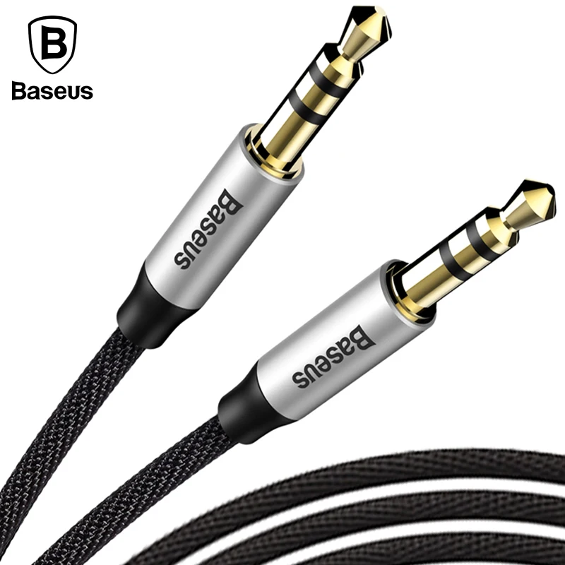 

Baseus Gold Plated Aux Cable jack 3.5 Audio Cable for iPhone 3.5mm Jack Male to Male Cable aux for Car MP3 MP4 Headphone Speaker