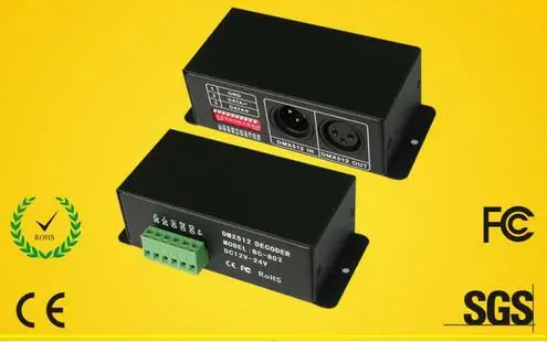 BC-802 DMX512 Signal Decoder Dream Color support TLS3001 P9813 LPD8806 driving IC510 Chanels | Освещение
