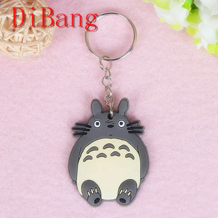 

Building Award Gift Green PVC Soft Keychain Cute Cartoon Totoro Keychain Key Pendant YXX