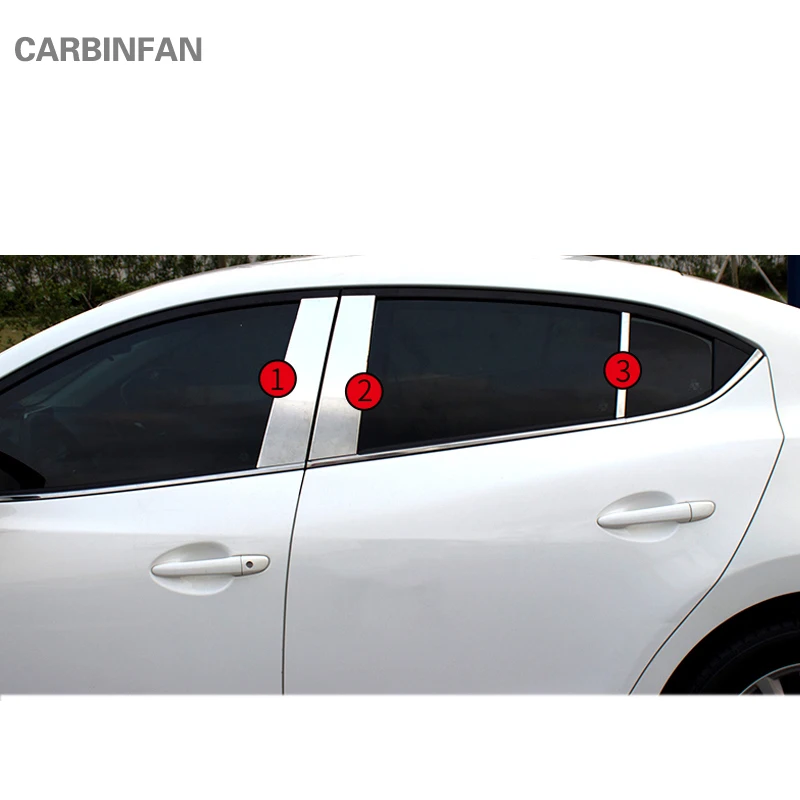 stainless steel Car Window B pillars Decorative Sticker Car window trim