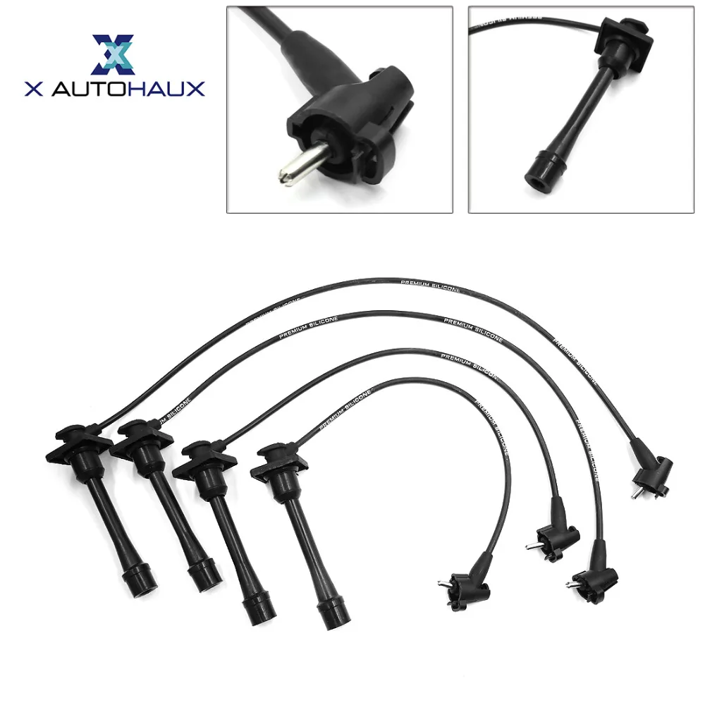 X AUTOHAUX Car Spark Plug Wires Set of 4, Ignition Wire for Toyota