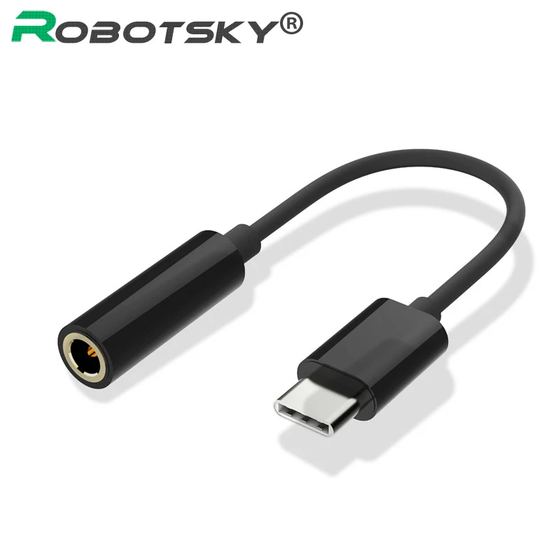 Robotsky USB Type C Male to 3 5mm Female Audio Adapte Type C to 3 5