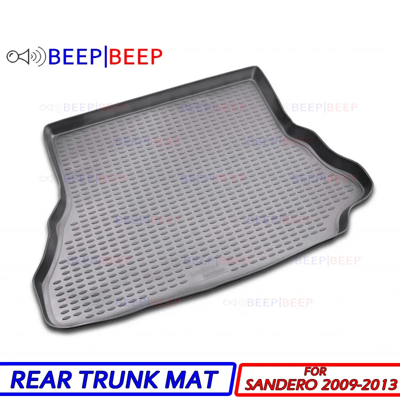 

For Renault Sandero 2009-2013 car trunk liner boot cargo mat tray floor carpet boot cargo rear mat luggage car styling
