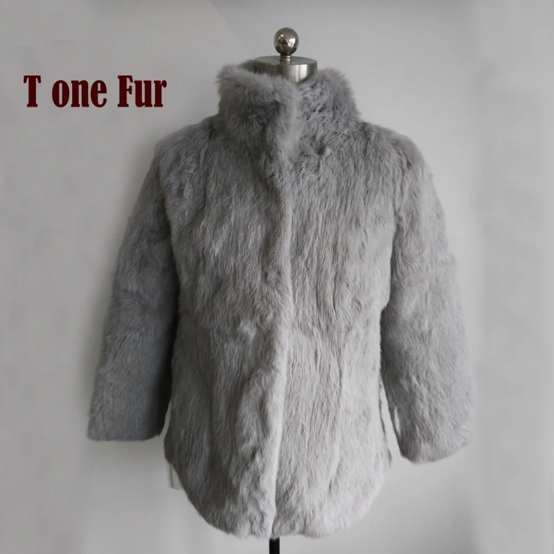 

2019 100% True Pure Whole Skin Factory Direct Real Rabbit Fur Coat Wholesale Retail OEM Plus Size Overcoat KSR111