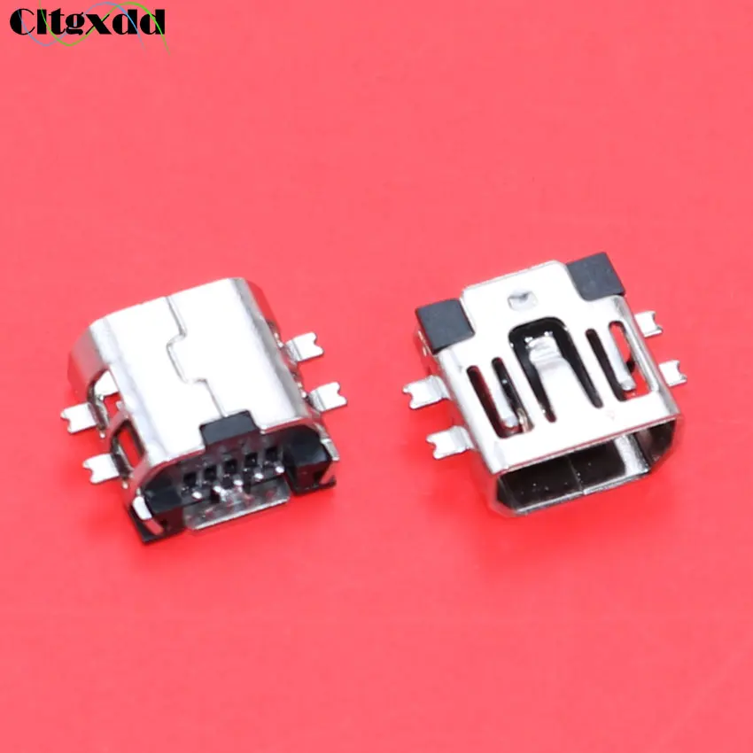 Cltgxdd 1 ~ 100 шт мини usb Тип B гнездо разъем порта для передачи данных 180 градусов SMD SMT PCB