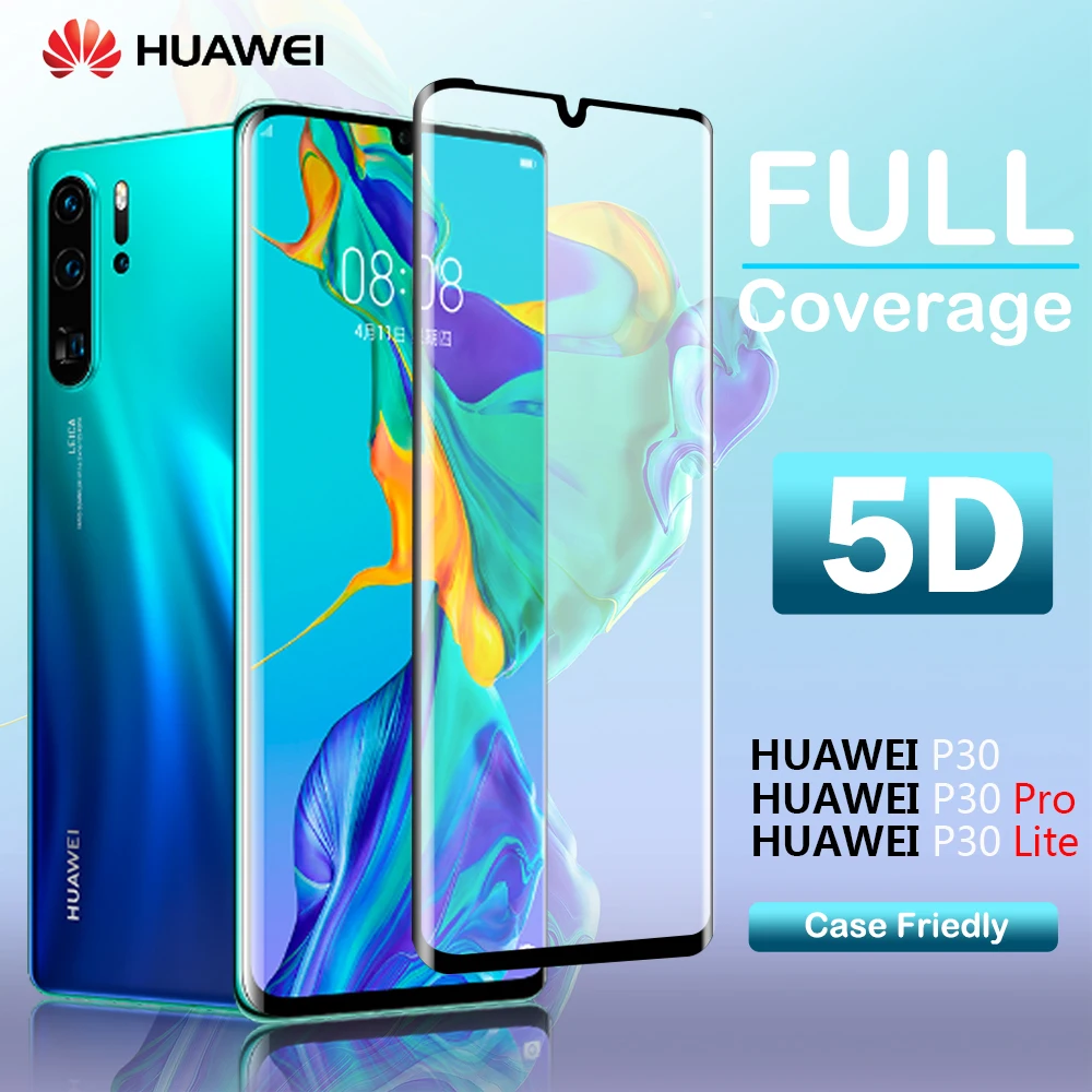 

Kolpler 5D Full Coverage Protective Glass For Huawei P30 Pro Screen Protector Full Tempered Glass film For Nova 4e