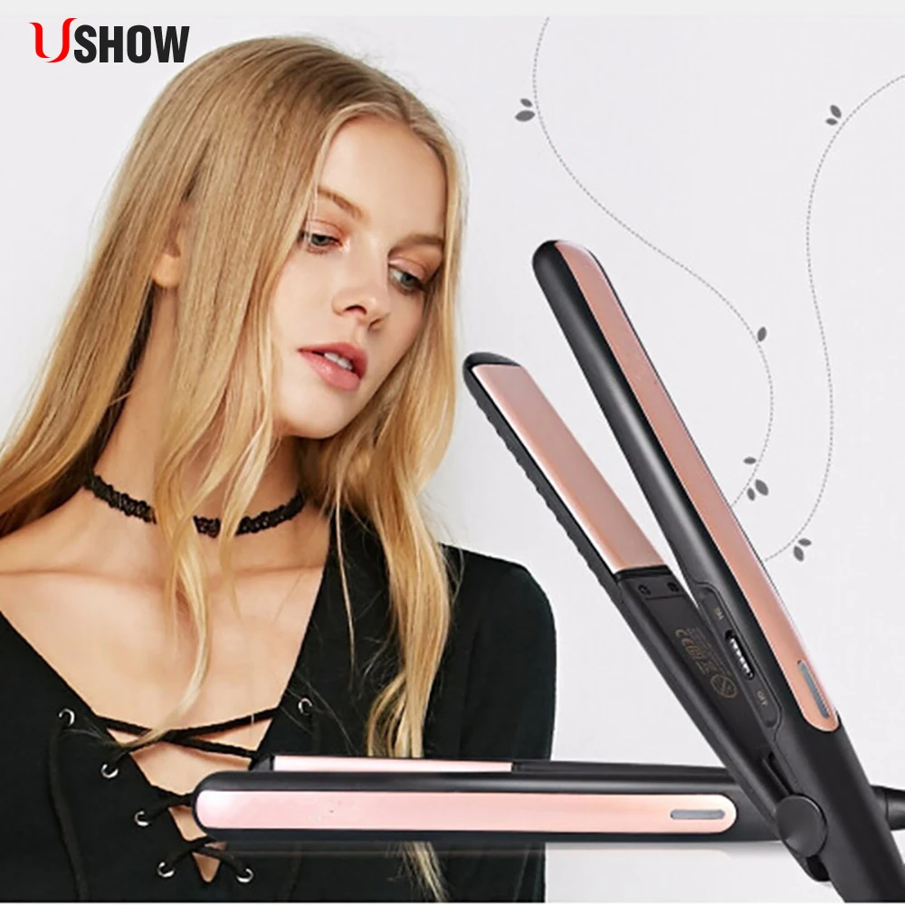 

Professional Electric Negative Ions Tourmaline Ceramic Hair Straightener Flat Iron Fast Straightening Irons Styling Tools Hair