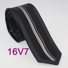 Yibei Coachella Галстуки человек черный Средства ухода за кожей Шеи Галстук граничит с серебряной в Вертикальную Полоску Тонкий Средства ухода за кожей Шеи Галстуки жаккардовые 6 см галстук Аксессуары для одежды