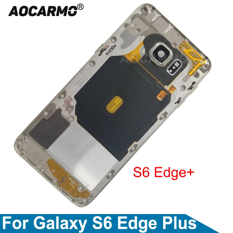 Aocarmo Замена Синий Белый Золотой Металл средняя рамка Корпус Шасси для samsung Galaxy S6 Edge Plus G9280 5,7"