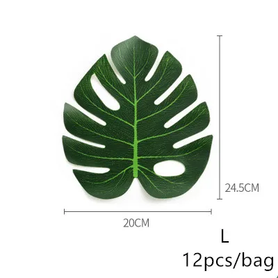 12 шт. искусственные тропические Пальмовые Листья для Гавайских Луау украшения для тематических вечеринок украшение дома и сада