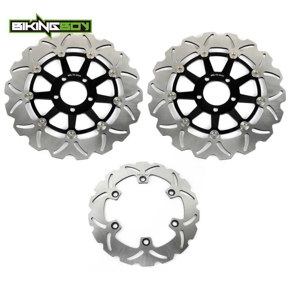 Передние и задние тормозные диски BIKINGBOY 3 шт. для Kawasaki ZZ-R ZZR 1100 C 90 91 92 93 C1 C2 C3