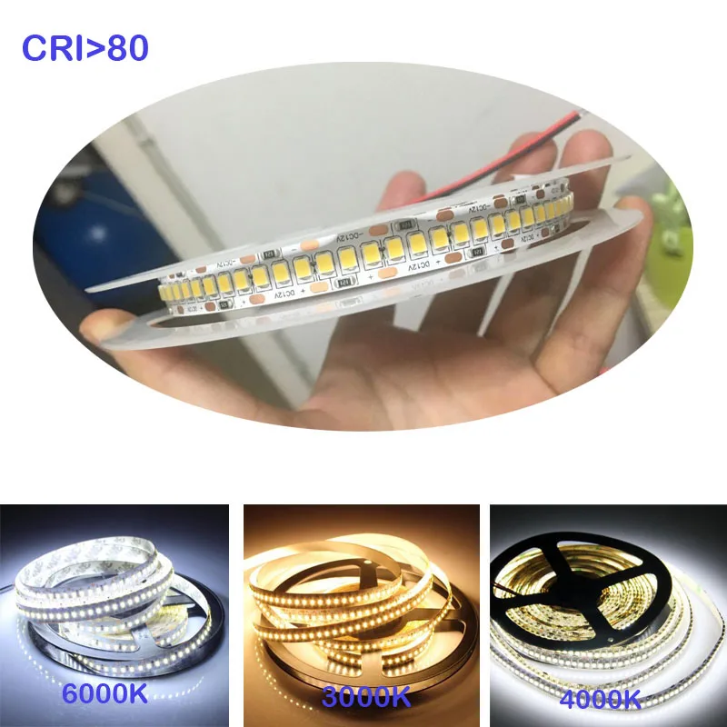 Новинка 2018 Светодиодная лента 1 м 2835 SMD 24 В лм светодиодов/м с золотой линией