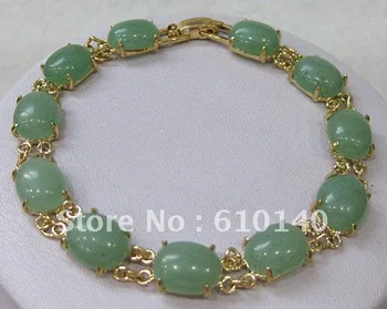 

3PCS bracelet natural Green e bracelet 7.5 inch QQ#@@EE