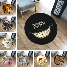 Модные Нескользящие Коврики для кухни Круглые спальни гостиная ковер вход в ванную комнату двери водопоглощающий коврик