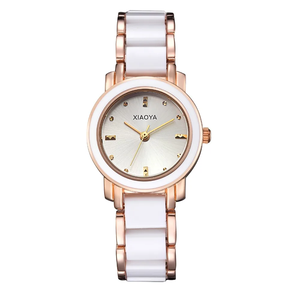

Brand XIAOYA 2018 Ladies Imitation Ceramic Watch Luxury Gold Bracelet Watches with Fine Alloy Strap Women Dress student Watch