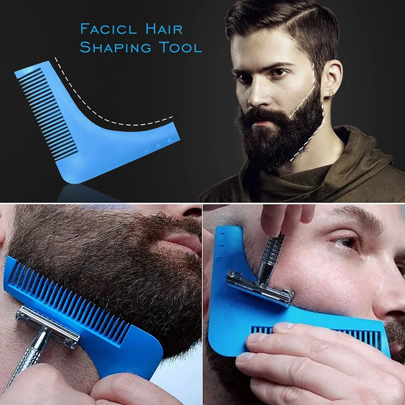 

Men Beard Mustache Comb Beard Shaping Comb for Man Gentleman Facial Hair Styling Template Stencil Moustache Comb Beard Care
