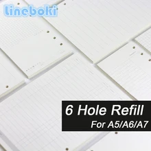 Заправка для переплета, внутренняя бумажная страница, ежемесячный недельный план, точечная линия, пустая для пули, журнал, переплет, вставка, соответствующая Filofax A5/A6/A7