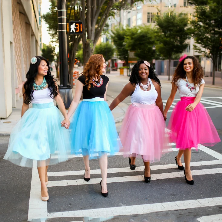 

Custom Made 7 Layers Pink White Tulle Skirt Vintage Tutu Pleated Skirts Womens Lolita Petticoat falda Mujer saia jupe plus size