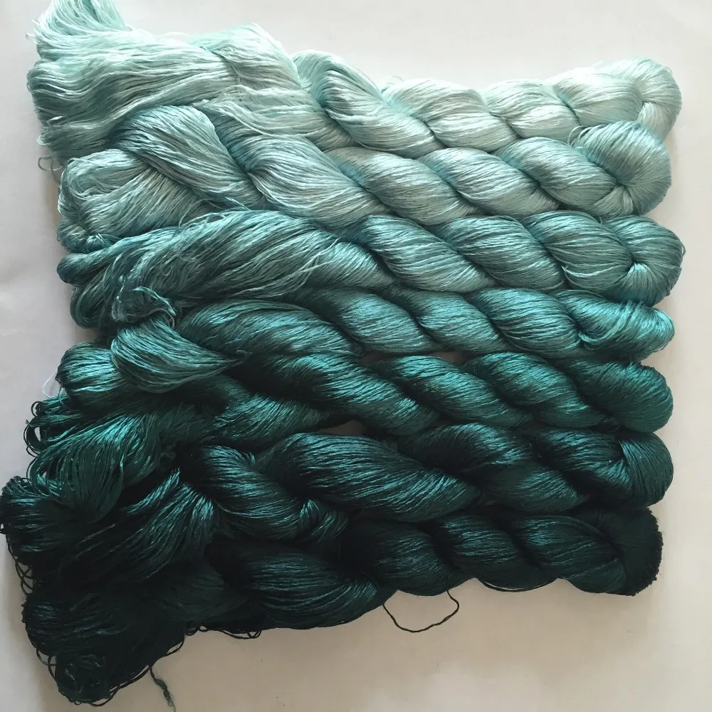 

7 skeins Chinese natural mulberry silk embroidery threads floss 440m per skein #50 440m per skein